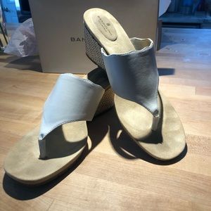 Bandolino white Sandals- 2.5 inch wedge heel.
